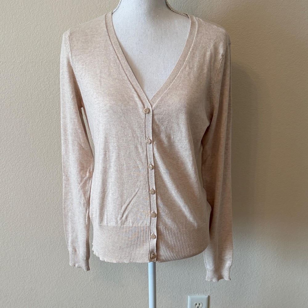 H&M Women's Light Beige Cardigan Sweater